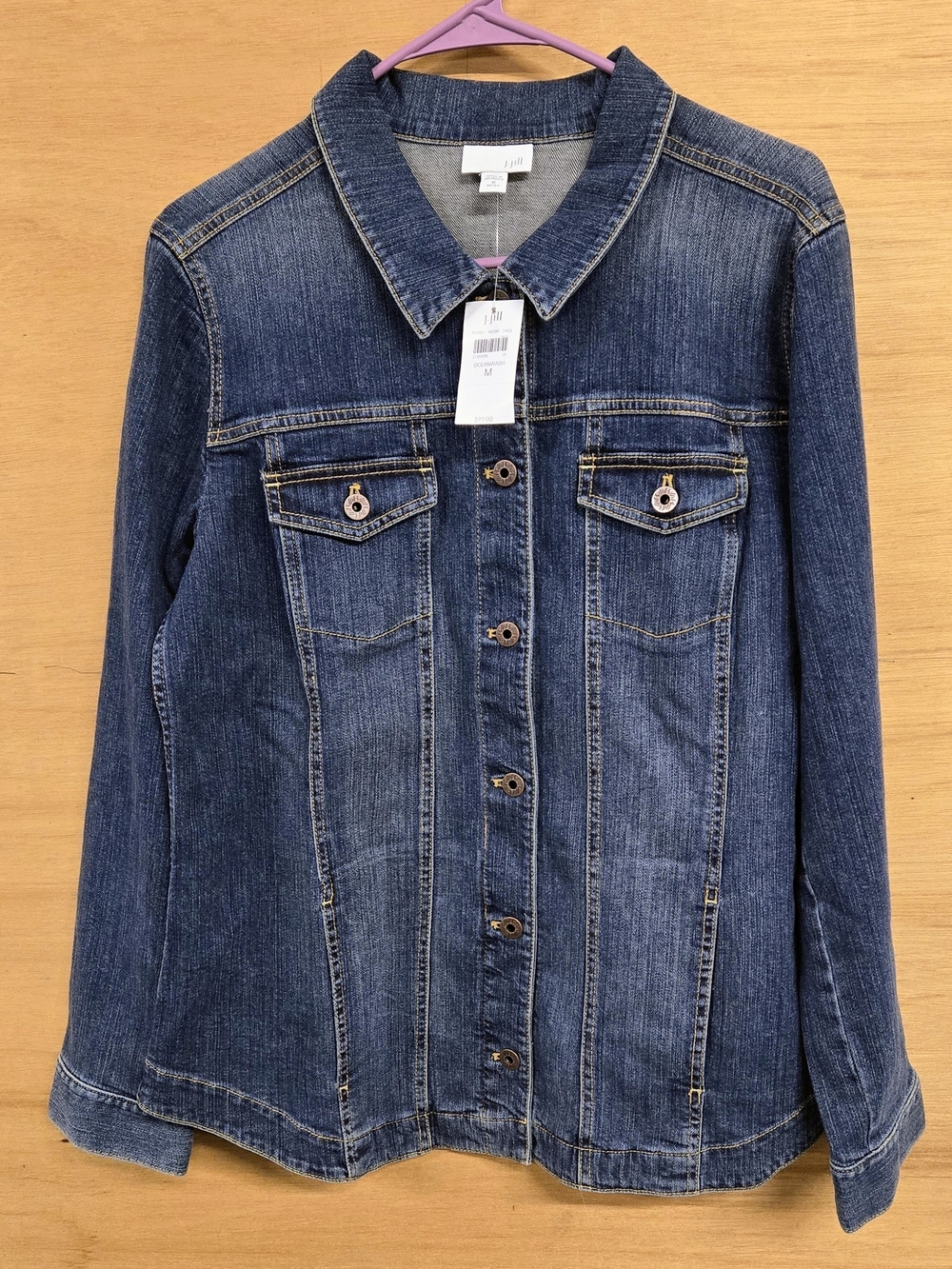 J. Jill Dark Blue Denim Button-Up Jacket